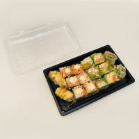 custom Japanese Disposable food plastic take out sushi packaging