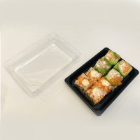 Custom Biodegradable PP PS Clear Boxes Plastic Food Sushi Container