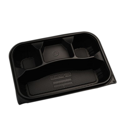 Wholesale Plastic Packaging Containers Plastic Serving Tray Black Stackable Trays For Food