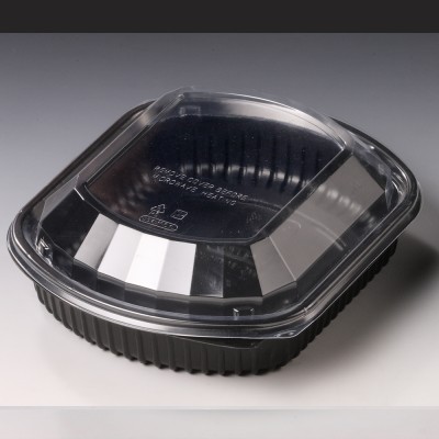 eco friendly hot black plastic food disposable container